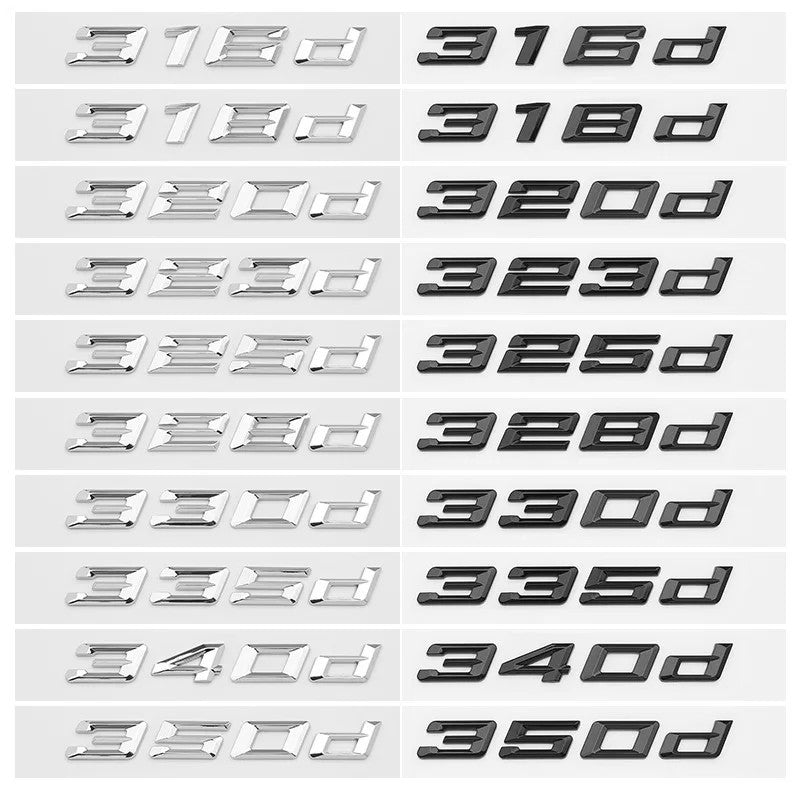 Black/Chrome 3rd-Series Diesel Trunk Emblem